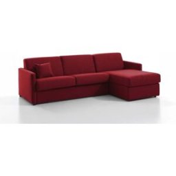 convertiblecenter MURANO - Canapé d'angle convertible 6 places - Tweed, Rouge