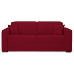 convertiblecenter MODENA - Canapé convertible 3 places - Couchage 140 -Tweed, Rouge