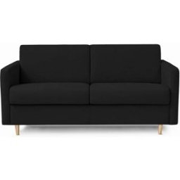 convertiblecenter CANNES - Canapé convertible 3 places - Tweed, Noir