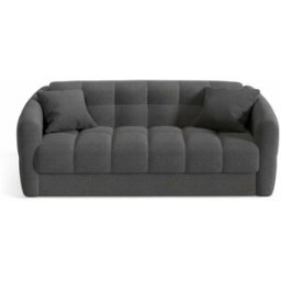 convertiblecenter TRAPEZE Canapé convertible 4 places - Tissu bouclette, Gris souris