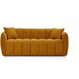 convertiblecenter FIGARI Canapé convertible 4 places - Velours, Orange