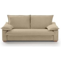 convertiblecenter PAU - Canapé convertible 3 places - Velours, Beige