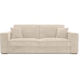convertiblecenter HOSSEGOR - Canapé convertible 3 places - Velours texturé, Beige