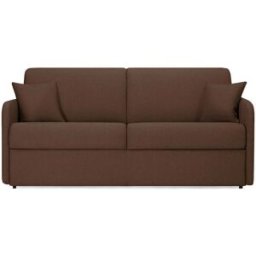 convertiblecenter DELICE - Canapé lit 4 places - Tissu tissé, Chocolat