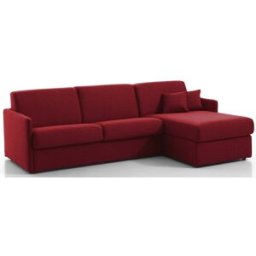 convertiblecenter DEAUVILLE - Canapé d'angle convertible 4 places - Tweed, Rouge