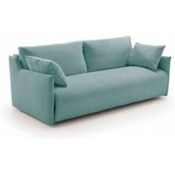 convertiblecenter ATHENES - Canapé convertible 4 places - Velours, Vert deau