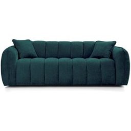 convertiblecenter FREJUS Canapé convertible 3 places - Velours, Bleu pétrole