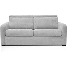 convertiblecenter FORLI - Canapé convertible 3 places - Velours, Gris clair