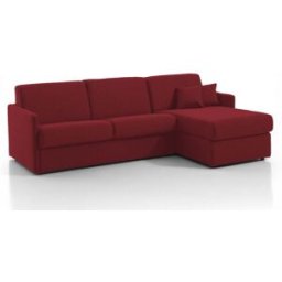 convertiblecenter MONTPELLIER - Canapé d'angle convertible 4 places - Tweed, Rouge