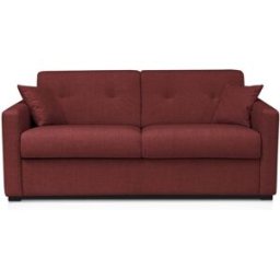 convertiblecenter LISSAC - Canapé convertible 3 places - Tweed, Rouge