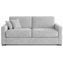 convertiblecenter PASSY - Canapé convertible 3 places - Velours, Gris clair