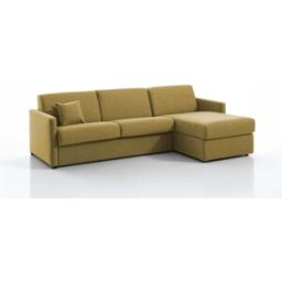 convertiblecenter MURANO - Canapé d'angle convertible 6 places - Tweed, Moutarde