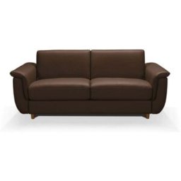 convertiblecenter COURCHEVEL - Canapé convertible design 3 places - Cuir, Chocolat