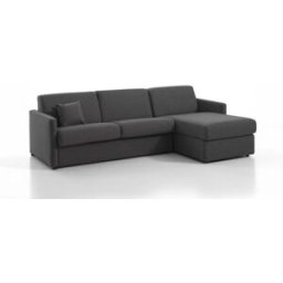 convertiblecenter MURANO - Canapé d'angle convertible 6 places - Tweed, Gris souris