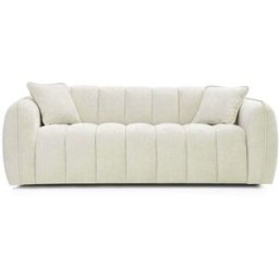 convertiblecenter FREJUS Canapé convertible 3 places - Velours, Ecru