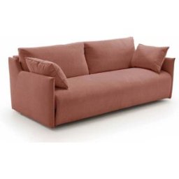 convertiblecenter ATHENES - Canapé convertible 2 places - Velours, Rouille
