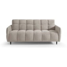 convertiblecenter DOMINO Canapé convertible 4 places - Couchage 160 - Velours texturé, Beige