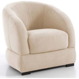 convertiblecenter BOMBA - Fauteuil cabriolet - Velours, Ecru