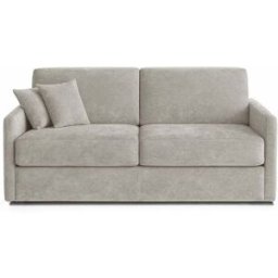convertiblecenter PALAISEAU - Petit canapé convertible 2 places - Velours, Taupe