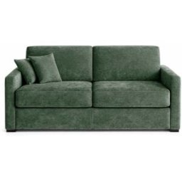 convertiblecenter PALAVAS - Petit canapé lit 2 places - Velours, Vert sapin