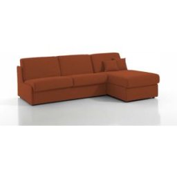 convertiblecenter MARSEILLE - Canapé d'angle convertible 6 places - Tweed, Rouille