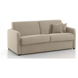 convertiblecenter BREST - Canapé convertible 4 places - Tissu tissé, Beige Microfibre