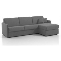 convertiblecenter MONTPELLIER - Canapé d'angle convertible 4 places - Tweed, Gris souris