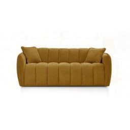 convertiblecenter FIGARI Canapé convertible 4 places - Velours, Moutarde