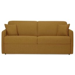 convertiblecenter MONTPELLIER - Canapé convertible 3 places - Tweed, Moutarde