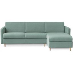 convertiblecenter CANNES - Canapé d'angle convertible 5 places - Tweed, Vert deau