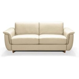 convertiblecenter COURCHEVEL - Canapé convertible design 3 places - Cuir, Beige