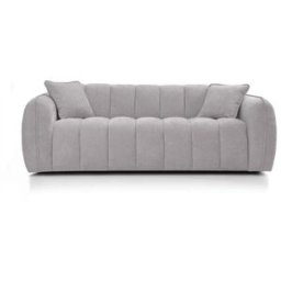 convertiblecenter FREJUS Canapé convertible 4 places - Velours, Gris clair