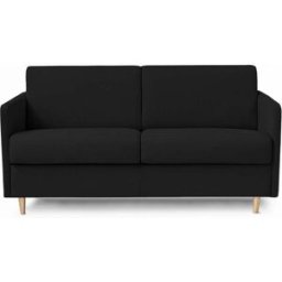 convertiblecenter VALLAURIS - Canapé convertible 2 places - Tweed, Noir