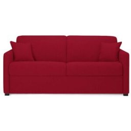 convertiblecenter METZ Canapé convertible 4 places - Tweed, Rouge