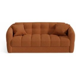 convertiblecenter TRAPEZE Canapé convertible 4 places - Tissu bouclette, Rouille