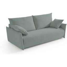 convertiblecenter GRENOBLE - Canapé convertible 3 places - Velours, Céladon