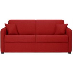 convertiblecenter BREST - Canapé convertible 2 places - Tissu tissé, Rouge