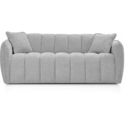 convertiblecenter FIGARI Canapé convertible 4 places - Velours, Gris clair