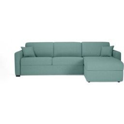 convertiblecenter MANOSQUE - Canapé d'angle convertible 6 places - Tweed, Vert deau