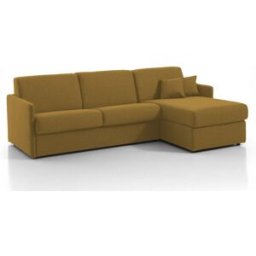 convertiblecenter MONTPELLIER - Canapé d'angle convertible 4 places - Tweed, Moutarde