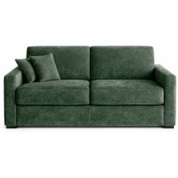 convertiblecenter PASSY - Canapé convertible 4 places - Velours, Vert sapin