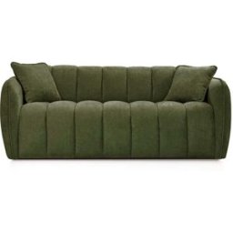 convertiblecenter FIGARI Canapé convertible 4 places - Velours, Vert sapin