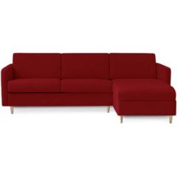 convertiblecenter CANNES - Canapé d'angle convertible 6 places - Tweed, Rouge