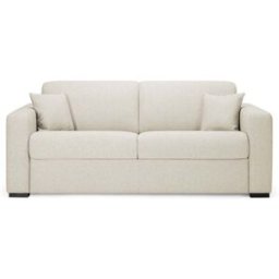 convertiblecenter MODENA - Canapé convertible 3 places - Couchage 140 -Tweed, Ecru