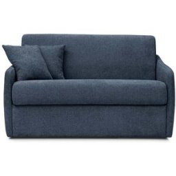 convertiblecenter QUIBERON - Fauteuil convertible 100 x 190 cm - Velours texturé, Bleu marine