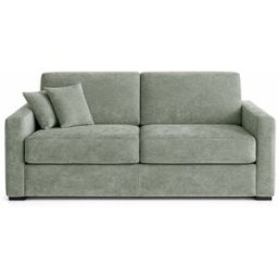 convertiblecenter PASSY - Canapé convertible 4 places - Velours, Céladon