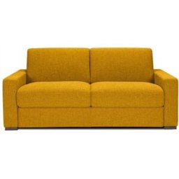 convertiblecenter NICE - Canapé convertible 4 places - Tweed, Moutarde