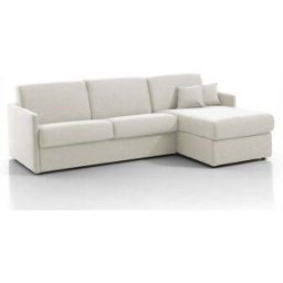 convertiblecenter MONTPELLIER - Canapé d'angle convertible 4 places - Tweed, Ecru