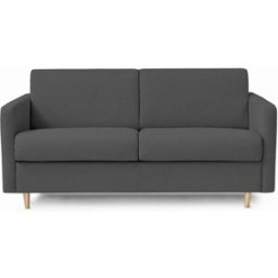 convertiblecenter CANNES - Canapé convertible 2 places - Tweed, Gris anthracite