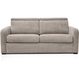 convertiblecenter FORLI - Canapé convertible 3 places - Velours, Taupe clair